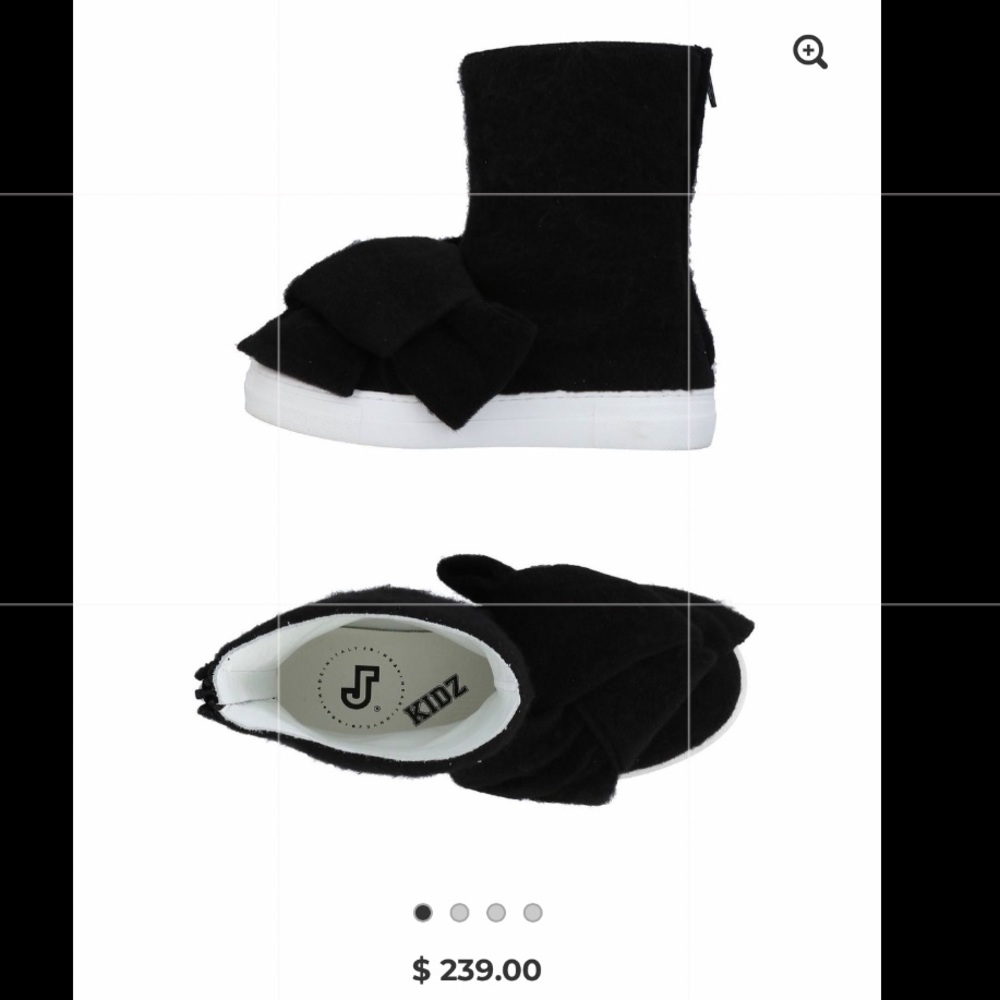$400 EUROPEAN DESIGNER JOSHUA BOW SNEAKER/BOOT BLACK MADE IN ITALY